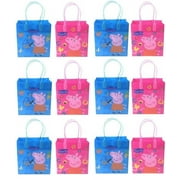 12PCS Peppa Pig Goodie Party Favor Gift Birthday Loot Bags Licensed NEW fastship