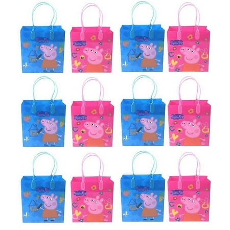 12PCS Peppa Pig Goodie Party Favor Gift Birthday Loot Bags Licensed NEW fastship