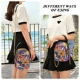 thumbnail image 6 of FORMRS Crossbody Bag for Women Quilted Travel Shoulder Cell Phone Purse with Chain Strap Handbag, Colorful Painted Flowers Pattern, 6 of 7