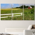 thumbnail image 2 of wall26 Canvas Print Wall Art Red Barn on Green Farm Landscape Nature Wilderness Photography Modern Rustic Scenic Relax Multicolor Colorful for Living Room, Bedroom, Office - 16"x24"x3 Panel, 2 of 5