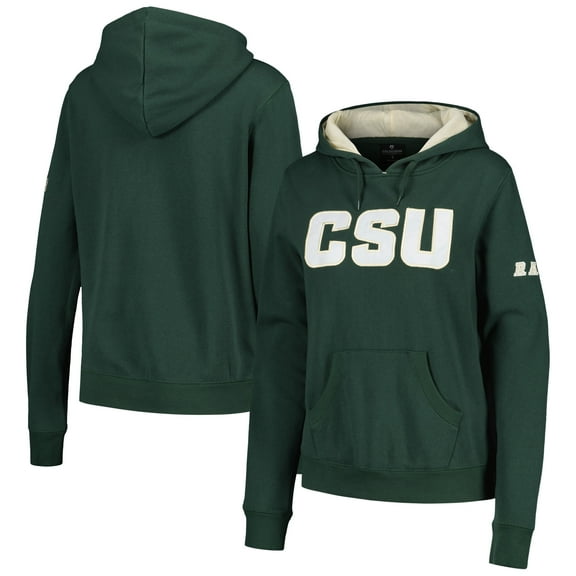 Women's Stadium Athletic Green Colorado State Rams Big Logo Pullover Hoodie