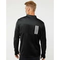 thumbnail image 3 of Adidas - 3-Stripes Double Knit Quarter-Zip Pullover - A482 - Black/ Grey Two, 3 of 4