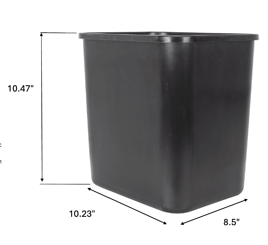 (2 pack) Mainstays 3 gal Plastic Open-Top Wastebasket, Black
