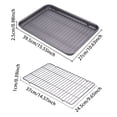 thumbnail image 3 of Baking Sheet With Rack Set Nonstick Cookie Tray Jelly Roller Pan Thicken Steel Bakeware(D), 3 of 4