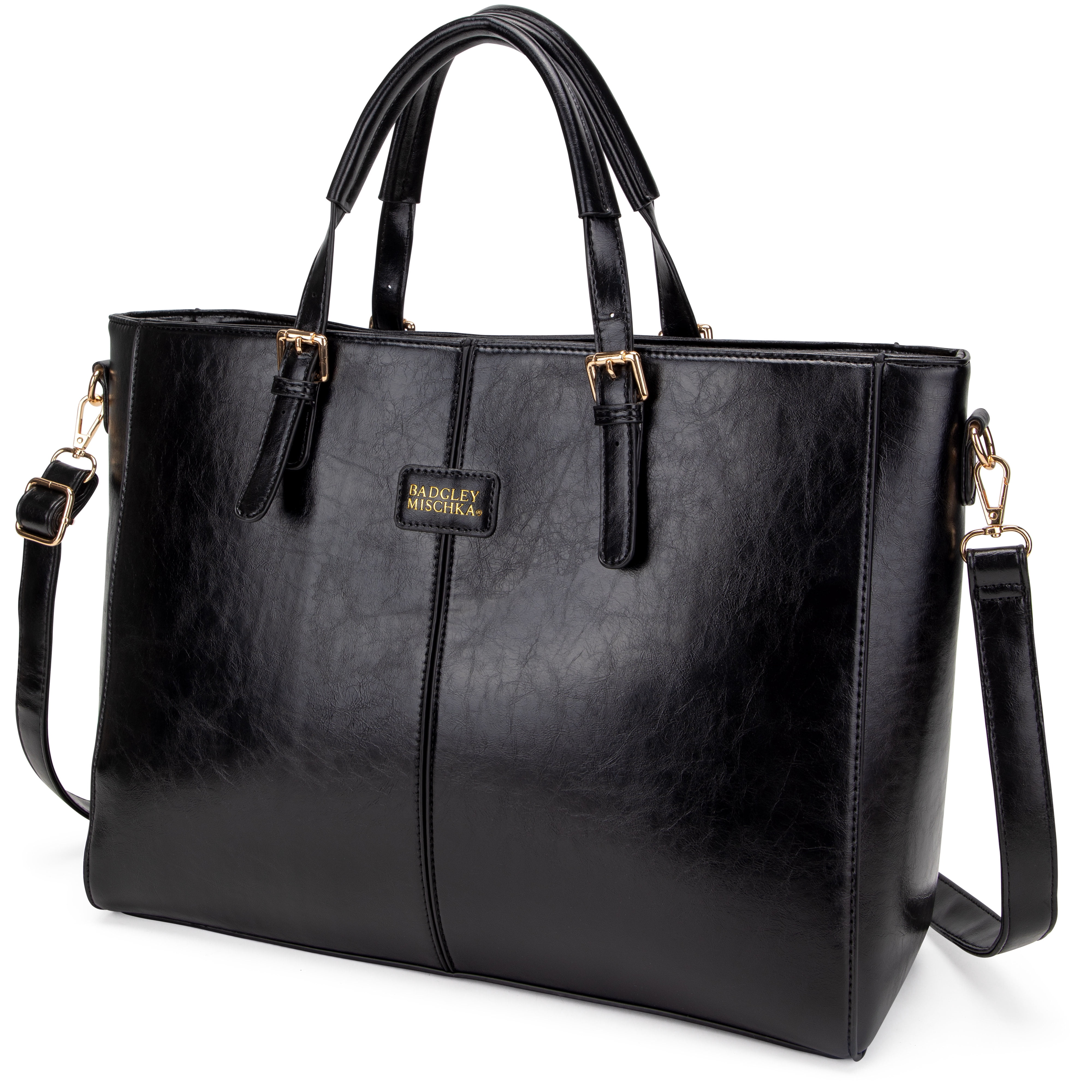 Badgley Mischka Women's Julia Tote Weekender Duffle Travel Bag (Black)
