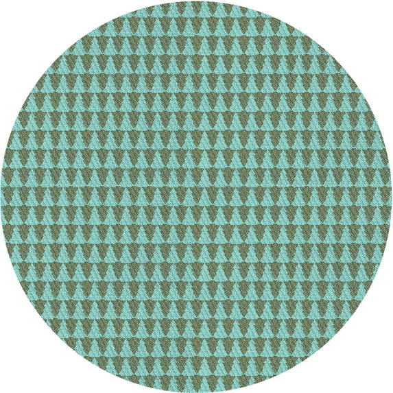 Ahgly Company Machine Washable Indoor Square Transitional Hazel Green Area Rugs, 3' Square