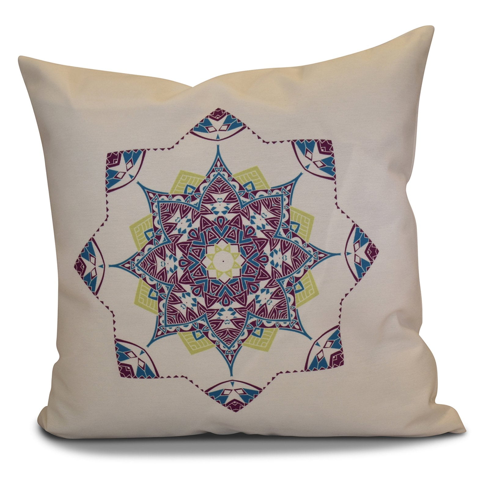Simply Daisy 16" x 16" Snowflake Star Geometric Print Pillow