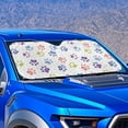 thumbnail image 2 of KUIFORTI Auto Sun Shade for Car Windshield Cute Paw Print Sunshade for Sun,Heat,UV Rays, Reflective Car Sun Shade for Cars,Trucks, Sedans, SUVs, 66.53" x 34.44", 2 of 6