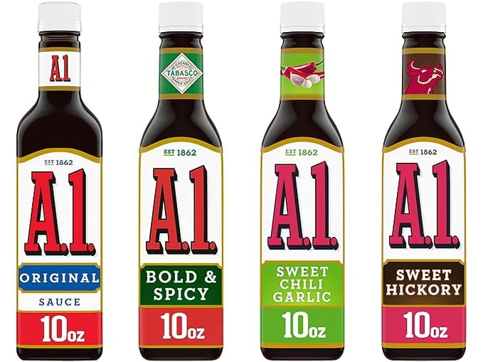 A. 1. Steak Sauce 10 Ounce Bottle Variety Pack 4 Flavors Original
