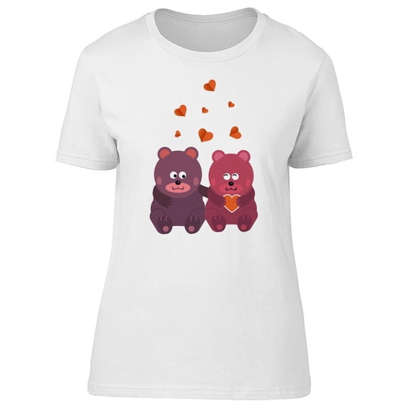 Bear Couple Holding Hands Tee Women's -Image by Shutterstock