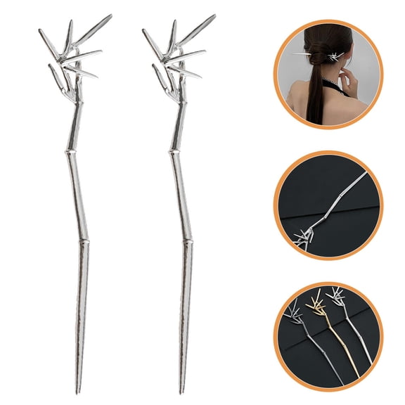 LEORX 2pcs Vintage Hair Pin Chinese Style Hair Accessories for Women Party