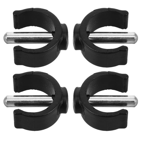 Beaupretty 4Pcs Black Walking Stick Holder Clips with Easy Attach Latch for Cane Support