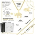thumbnail image 2 of BEBERLINI Elephant CZ Charm 14K Gold Filled Box Chain Pendant Necklace Jewelry Women 24", 2 of 7