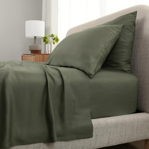 Cariloha Aloha Soft 4-Piece Sheet Set | Coastal Pine | King | Made from 100% Viscose derived from Bamboo |