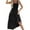 Black, variant on Summer Dresses For Women Plus Size Casual Solid Color Suspender Women's Summer Flowy Maxi Dress — Blue∣L