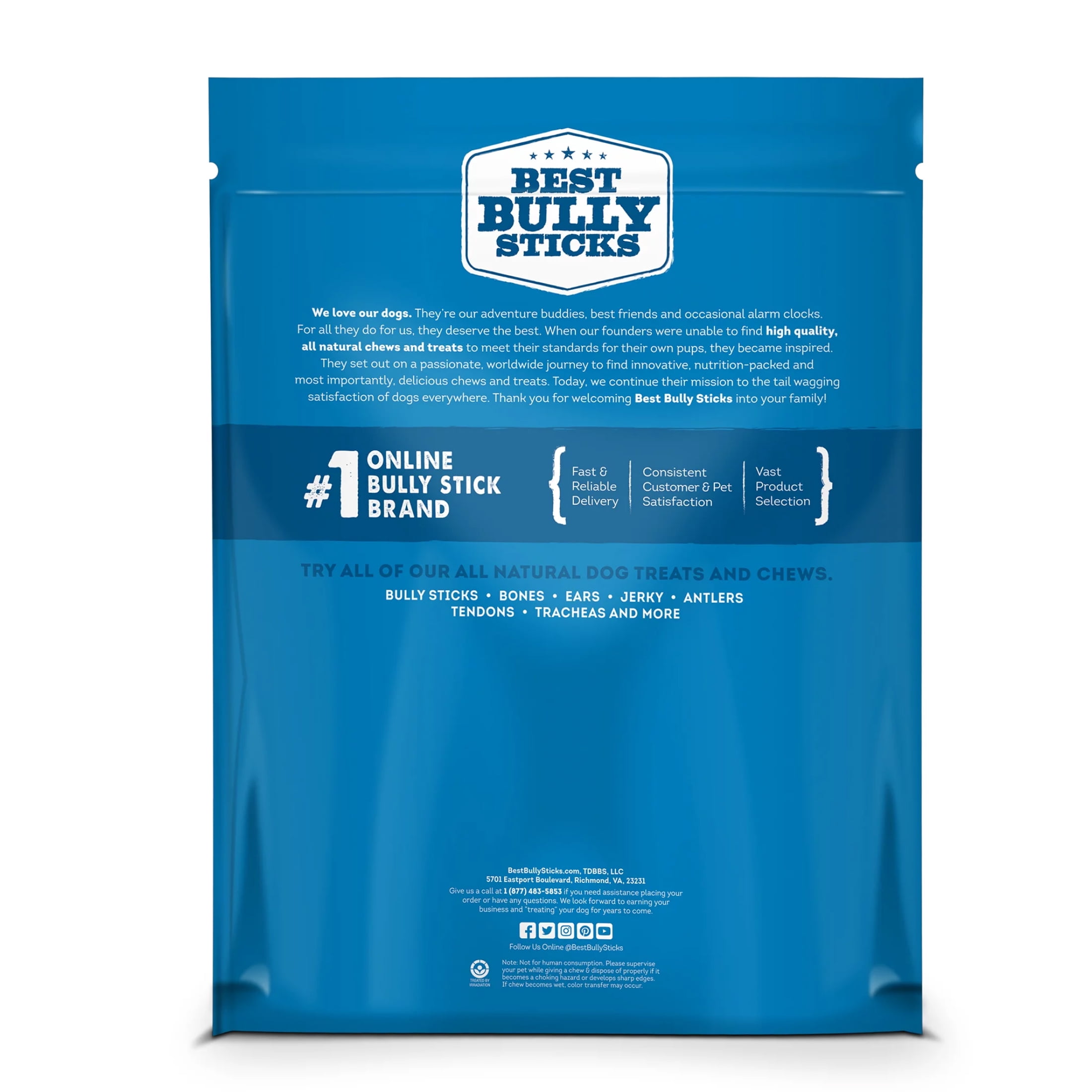 Best Bully Sticks Odorless 4-8 Inch Bully Sticks for Dogs - 8 oz (Pack of 1) - 100% Natural Grass-Fed Beef, No Rawhide, Grain and Odor Free Chew Treat - Small, Medium, Large Breeds, Puppies