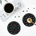 thumbnail image 4 of Zufioo Colorful Insect Print Leather Coaster Set, Decorative PVC Coasters 4-pack - Scald and Stain-resistant, Suitable for Home, Cafes, Restaurants-Round Shape, 4 of 6