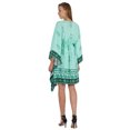 thumbnail image 4 of Bimba Printed Caftan Gown Maxi Robe Dress For Women Beachwear Short Swimsuit Cover Up, 4 of 7