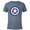 Navy Heather, variant on Marvel Captain America Symbol of Truth Sam Wilson Shield - Short Sleeve Blended T-Shirt for Adults - Customized-Black
