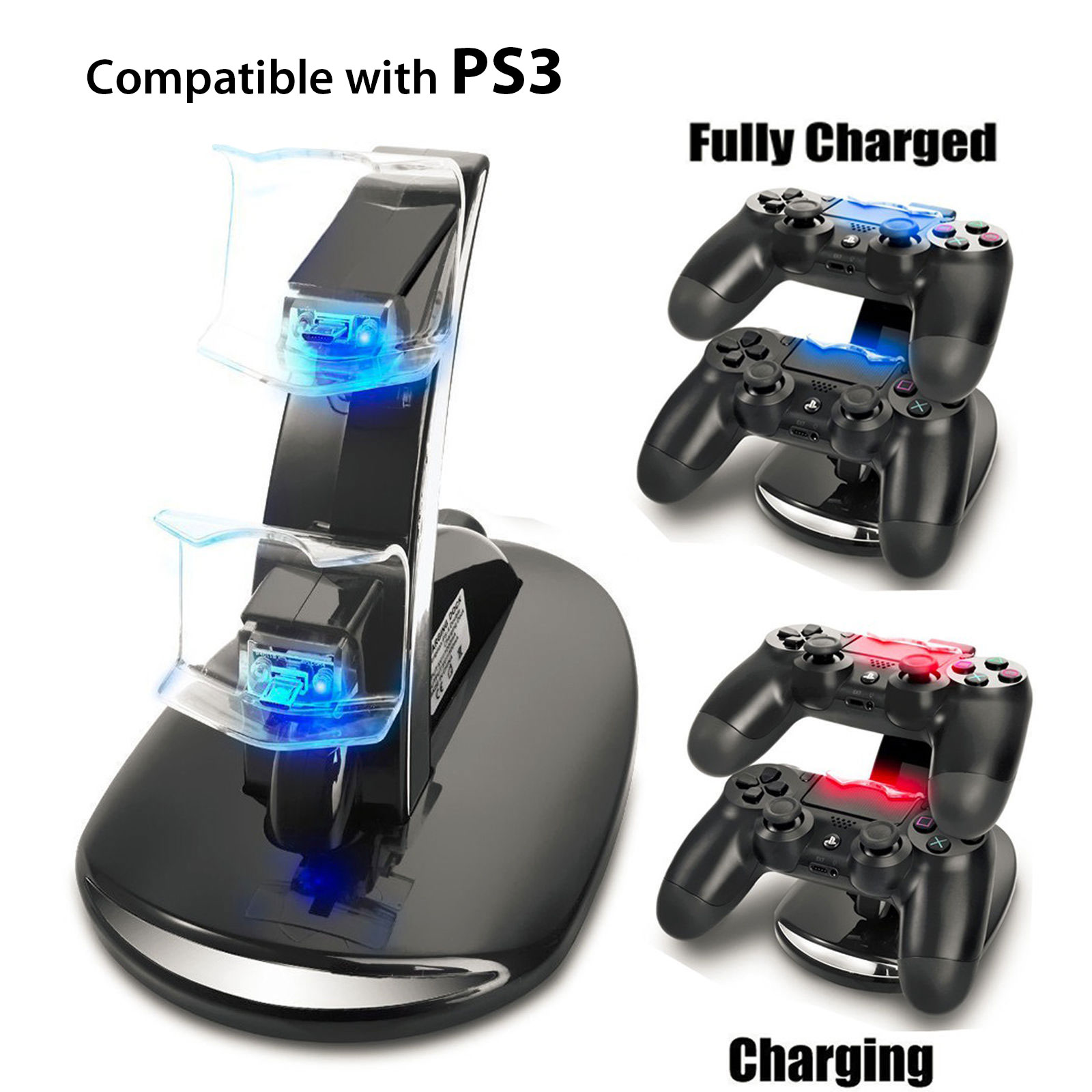 For PS3 Playstation 3 Controller Charger, TSV Dual Console Charger