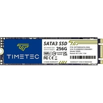 Timetec 256GB SSD 3D NAND SATA III 6Gb/s M.2 2280 NGFF 128TBW Read Speed Up to 550MB/s SLC Cache Performance Boost Internal Solid State Drive for PC Computer Laptop and Desktop (256GB)