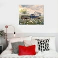 thumbnail image 5 of COMIO  Old Truck Canvas Wall Art Farmhouse Pictures Wall, Rustic Barn Sage Green White Flowers Windmill Paintings Pictures Print Classic Country Decoration Living Room Bedroom, 5 of 5
