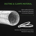 thumbnail image 5 of VIVOSUN 2Pack 6In 25Ft Non-Insulated Flex Air Aluminum Ducting, 4 Clamps Included, 5 of 6