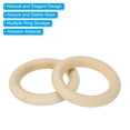 thumbnail image 4 of Uxcell 2" Wooden Rings 8mm thick, 15 pack Natural Wood Rings Unfinished Wood Loop, 4 of 8