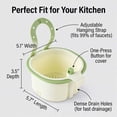 thumbnail image 4 of Sink Hanging Strainer Basket with Openable Bottom Cover, Kitchen Food Waste Collector for Sink Garbage Filter, Quick Draining Colander for Cooking and Food Prep (Green), 4 of 6