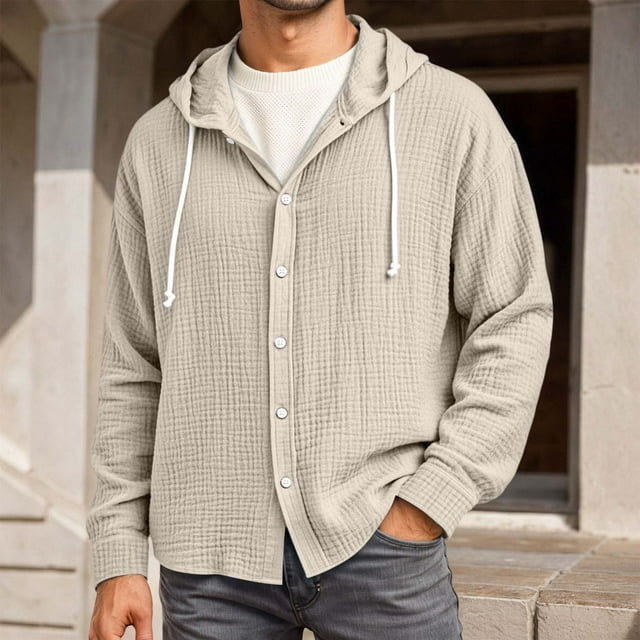 Chandails à Capuchon et Chandails en Molleton pour Hommes Légers à Fermeture Éclair Complète Veste à Capuche pour Activité Décontractée en Plein Air au Printemps Automne