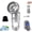 1PC-Silver-7.7*4.5in, variant on Camping Lantern, 5-in-1 Portable LED Camping Lantern with Fan, Foldable Solar Powered USB Rechargeable, Emergency Hanging Lights for Tent, Hiking (2PCS-B-S-7.7*4.5in)