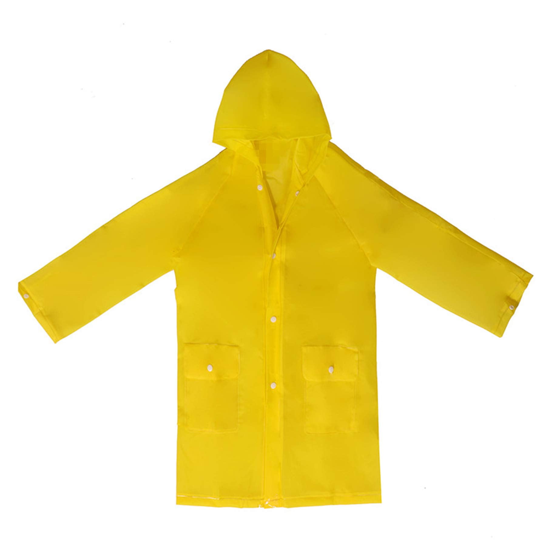 Taiduosheng Baby Boys Raincoat with 2Pocket Girls Yellow Long Rain