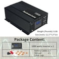 thumbnail image 3 of 1000W Solar Inverter Pure Sine Wave Inverter 24V to Backup Power Supply Inverter 12V/24 DC to AC Transformer ,Easy to Use, 3 of 4