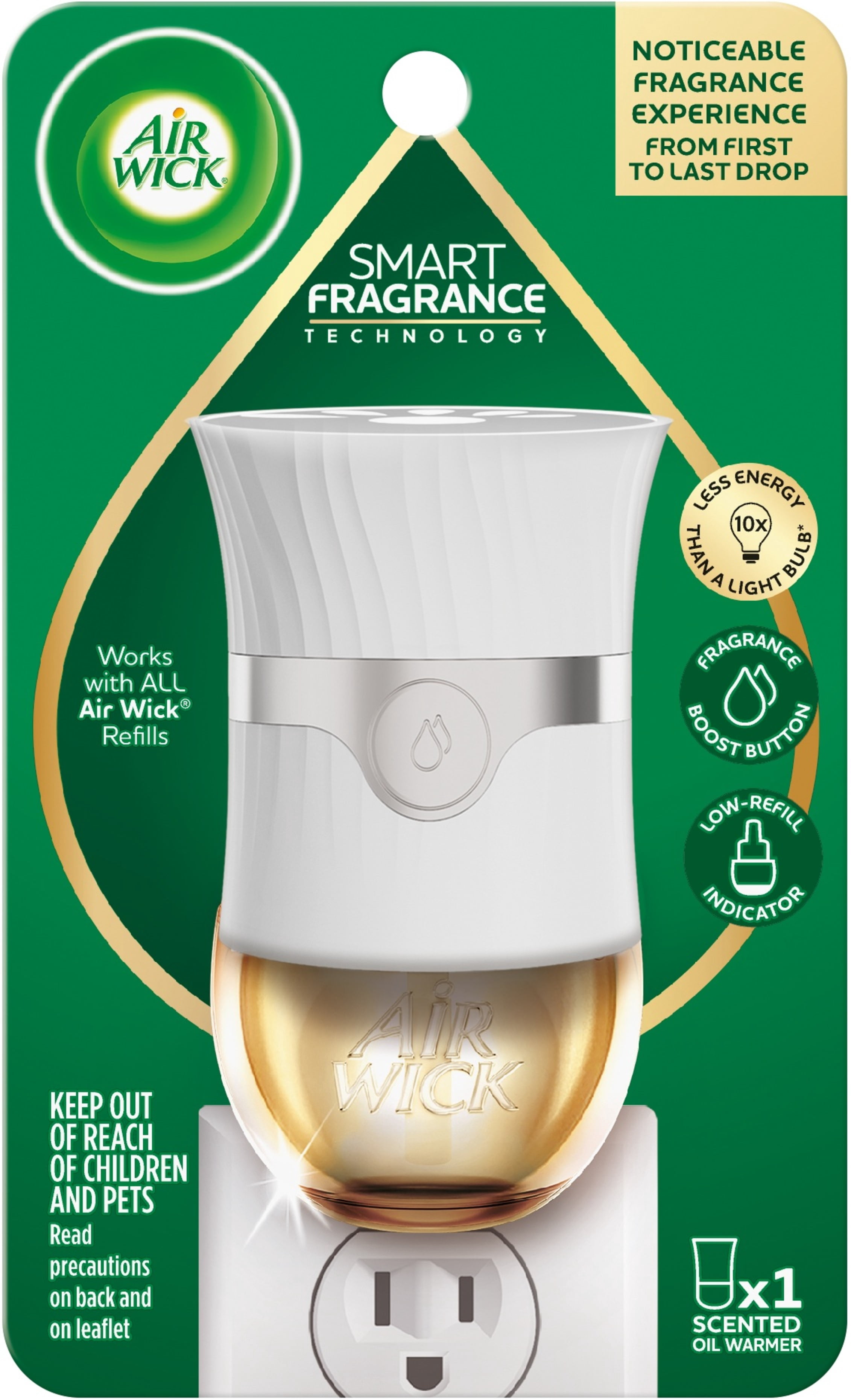 Air Wick Advanced Plug-in Scented Oil Warmer, Long-Lasting Fragrance Device, 1 Count