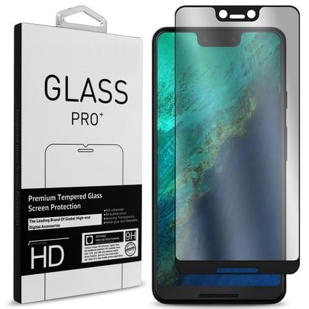 - CoverON Google Pixel 3 XL Tempered Glass Screen Protector - InvisiGuard Series Full Coverage 9H with Faceplate (Case Friendly)
