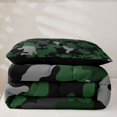 thumbnail image 5 of Manfei Farmhouse Camo Twin Comforter Sets, Mid Century Abstract Bedding Set, Olive Green, Black Reversible, 2-Piece, 1 Comforter and 1 Pillowcase, 5 of 7