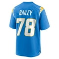 thumbnail image 3 of Men's Nike Zack Bailey Powder Blue Los Angeles Chargers Player Game Jersey, 3 of 4