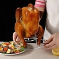 thumbnail image 3 of Shoreew Beer Can Chicken Holder Stand Stainless Steel Roast Chicken Rack Iron Beer Butt Chicken Stand Stable Safe Roaster Rack for Grill Oven, 3 of 6