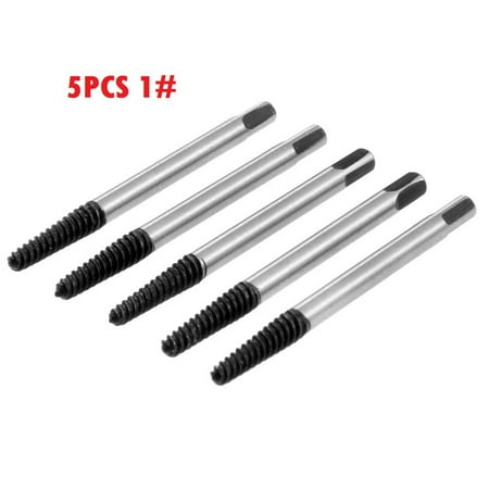 

BAMILL 5pc 1# Screw Extractor Set Easy Out Drill Bits Guide Damaged Broken Bolt Remover
