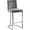 Grey and Chrome, variant on Maykoosh Lakefront Luxury Contemporary Velvet Upholstered Counter Stool with Polished Metal Legs, 16" W x 19.5" D x 36.5" H, Ideal for Bar or Pub Tables-Color:Grey and Chrome
