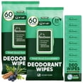 thumbnail image 2 of XL Deodorant Wipes for Men - 60 Ct. + 4 Travel Body Wipes Individu Wrapped - 8"x8" Odor Eliminator Towelettes for Underarm, Body, Feet - pH Balanced Armpit Smell Remover for Gym & Post Workouts, 2 of 4