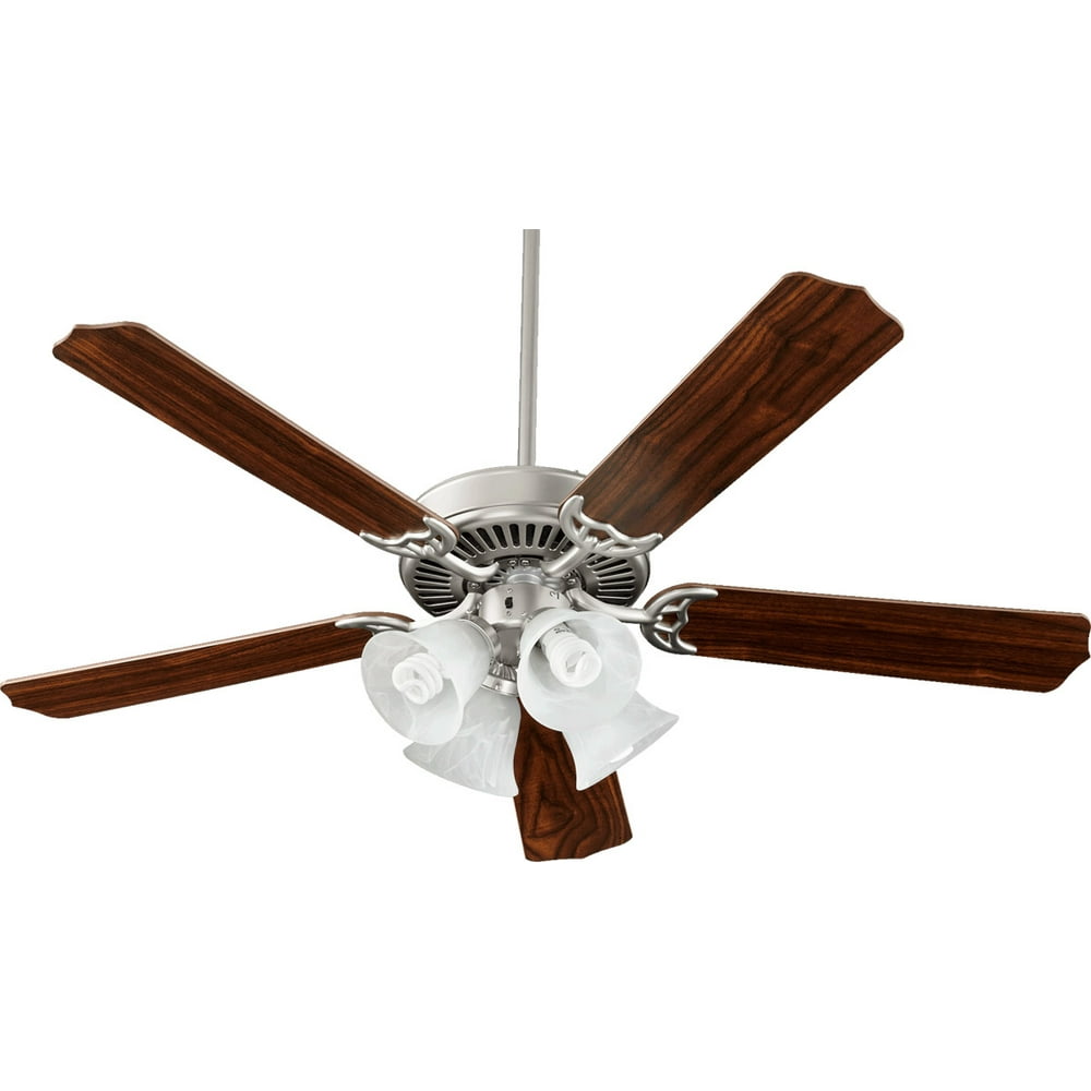 Indoor Ceiling Fans 4 Light With Satin Nickel Finish Medium Base 52