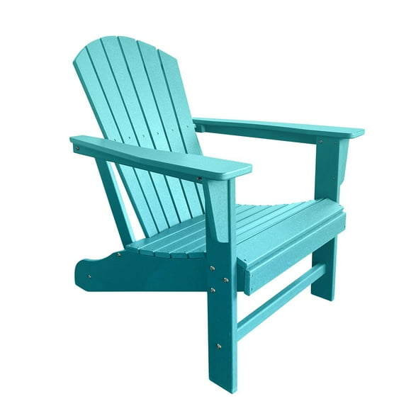 Traditional Resin Wood Adirondack Chair in Lake Louise Blue