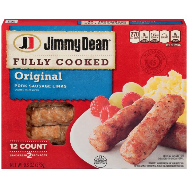 Jimmy Dean® Fully Cooked Original Pork Sausage Links, 12 Count