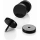 thumbnail image 2 of Pendientes de botón negros para hombre y mujer, falsos dilatadores de acero inoxidable, de alta calidad, 14 mm, código de producto 71115 14 mm, 2 of 4