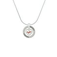 thumbnail image 2 of Delight Jewelry Heart with Red Crystal Heartbeat Hockey Ring Charm Necklace, 18", 2 of 4