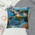 JEUXUS Turtle Throw Pillow Cover, Pillow Case for Women Men Decorative