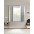 thumbnail image 3 of Your Zone Gingham Plaid Blackout Curtain Panel Pair, Set of 2, Gray, 37" W x 63" L, 3 of 6