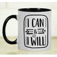 thumbnail image 6 of Inkdotpot I Can & I Will 11oz CeramicCoffeeMug Inspirational Quotes Gift For Employee Boss Coworkers -Black, 6 of 6