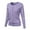 Purple, variant on Women's Long Sleeve Button Down Crew Neck Classic Light Weight Cardigan Sweater